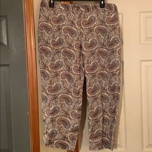 NWOT TALBOTS Paisley print capris - 18w